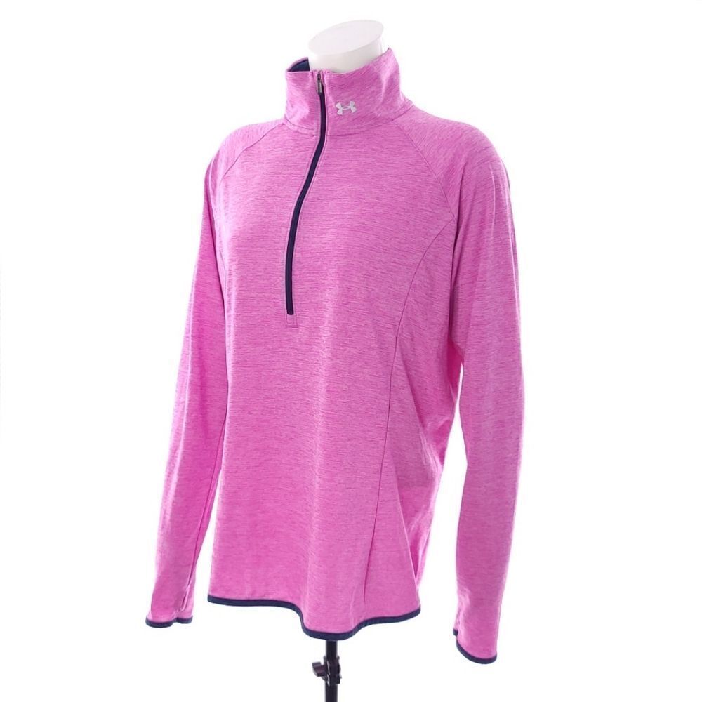 Under Armour Threadbone XL Fitted Heatgear Thumbhole Half Zip Mock Neck Pullover - Picture 3 of 15